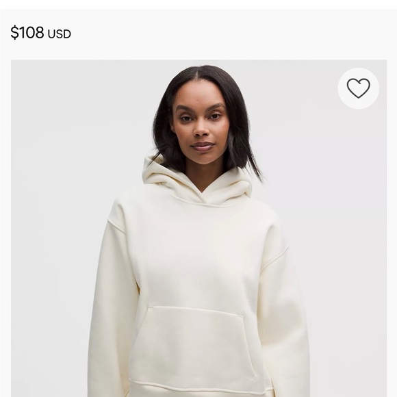 Women's Cream/Grey heathered Hoodie - Picture 2 of 3